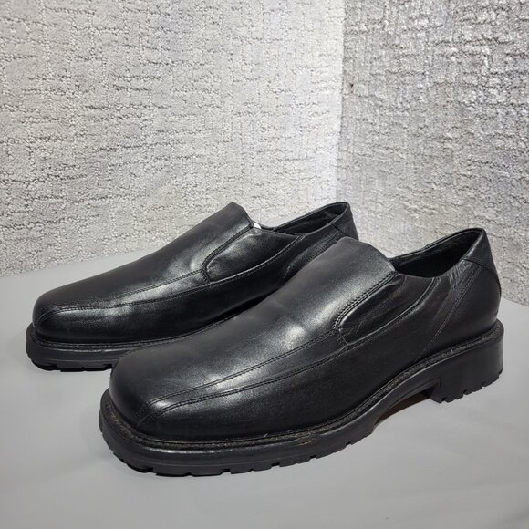 Bacco Bucci Men’s Size 11 US Black Leather Slip On Dress Loafer Shoes - Picture 1 of 12